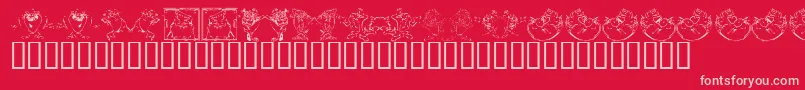 Tazthedevil Font – Pink Fonts on Red Background