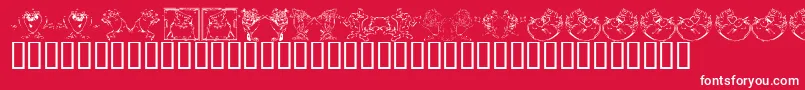 Tazthedevil Font – White Fonts on Red Background