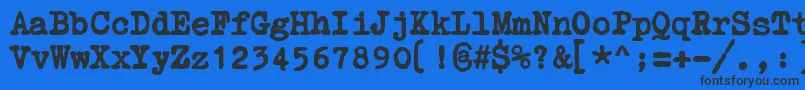 ZaiCourierpolski1941 Font – Black Fonts on Blue Background