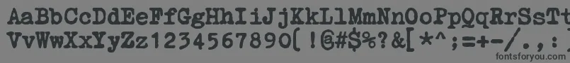 Шрифт ZaiCourierpolski1941 – чёрные шрифты на сером фоне