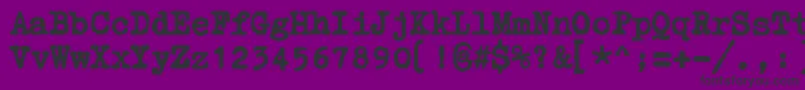 ZaiCourierpolski1941 Font – Black Fonts on Purple Background