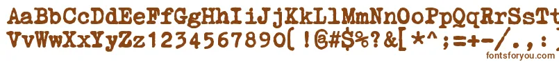 Czcionka ZaiCourierpolski1941 – brązowe czcionki na białym tle
