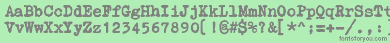 ZaiCourierpolski1941 Font – Gray Fonts on Green Background