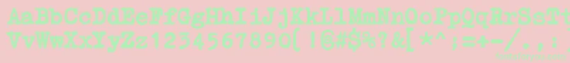 ZaiCourierpolski1941 Font – Green Fonts on Pink Background