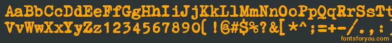 ZaiCourierpolski1941 Font – Orange Fonts on Black Background