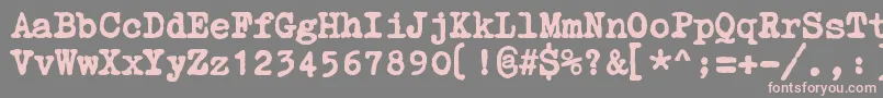 ZaiCourierpolski1941 Font – Pink Fonts on Gray Background