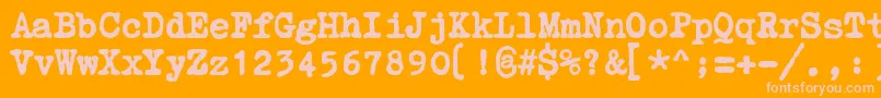 ZaiCourierpolski1941 Font – Pink Fonts on Orange Background