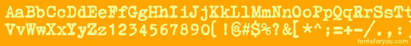 ZaiCourierpolski1941 Font – Yellow Fonts on Orange Background