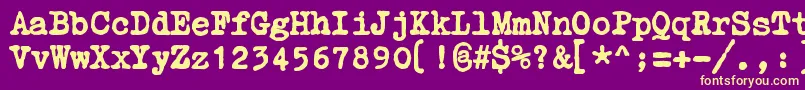 ZaiCourierpolski1941 Font – Yellow Fonts on Purple Background