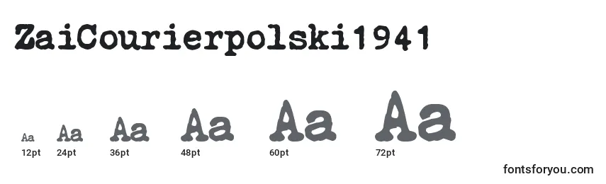 Размеры шрифта ZaiCourierpolski1941