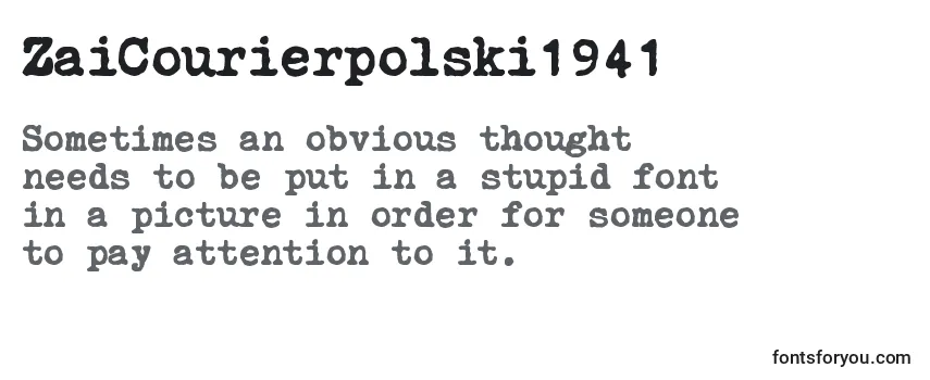 Schriftart ZaiCourierpolski1941