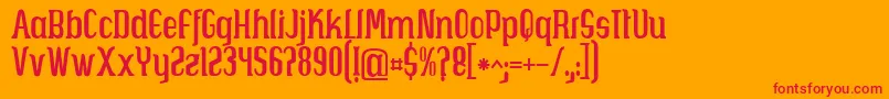 Brava Font – Red Fonts on Orange Background