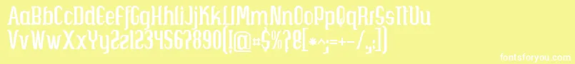 Brava Font – White Fonts on Yellow Background