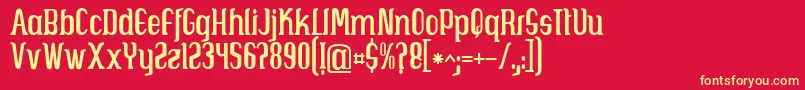 Brava Font – Yellow Fonts on Red Background