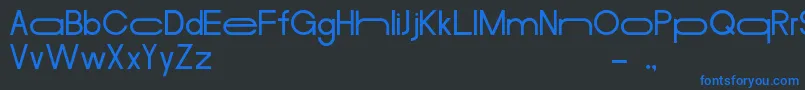 MerulaLong Font – Blue Fonts on Black Background