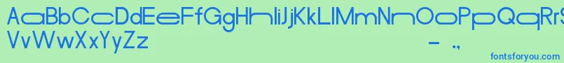 MerulaLong Font – Blue Fonts on Green Background