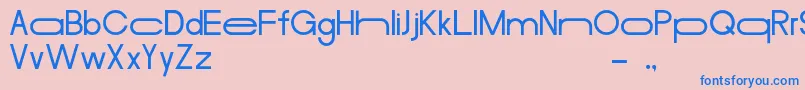 MerulaLong Font – Blue Fonts on Pink Background
