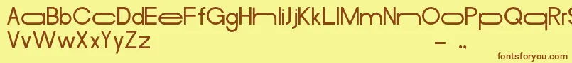 MerulaLong Font – Brown Fonts on Yellow Background