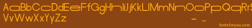 MerulaLong Font – Orange Fonts on Brown Background