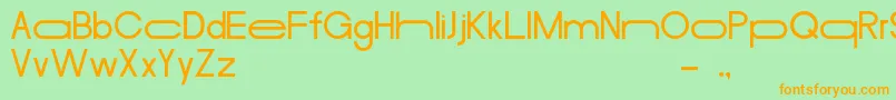 MerulaLong Font – Orange Fonts on Green Background