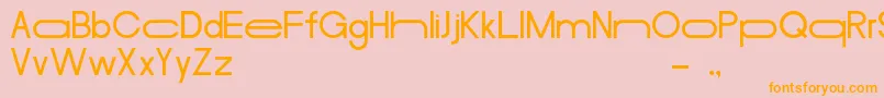 MerulaLong Font – Orange Fonts on Pink Background