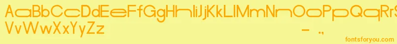 MerulaLong Font – Orange Fonts on Yellow Background