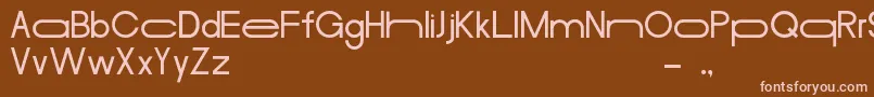MerulaLong Font – Pink Fonts on Brown Background