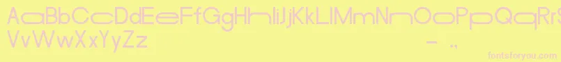MerulaLong Font – Pink Fonts on Yellow Background