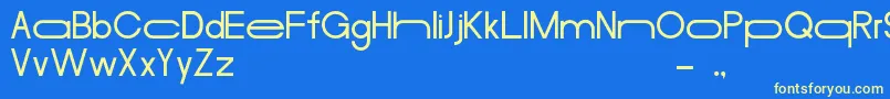 MerulaLong Font – Yellow Fonts on Blue Background