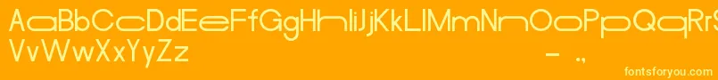 MerulaLong Font – Yellow Fonts on Orange Background