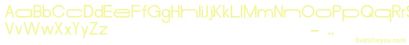 MerulaLong Font – Yellow Fonts on White Background