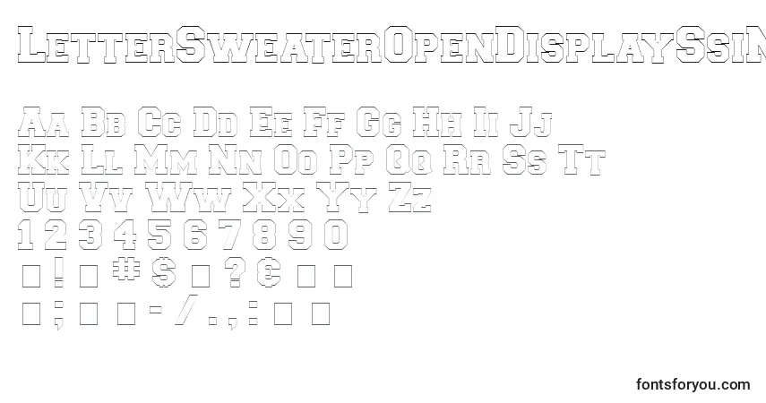 Schriftart LetterSweaterOpenDisplaySsiNormal – Alphabet, Zahlen, spezielle Symbole