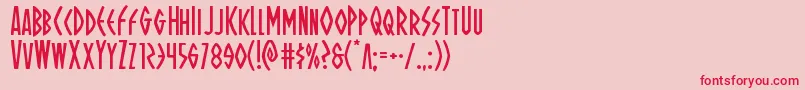 Ohmightyisis Font – Red Fonts on Pink Background