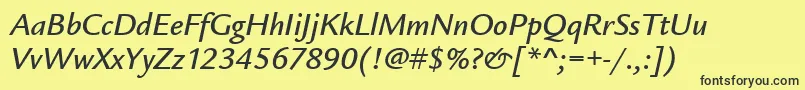 LegacySansMdItcTtMediumita Font – Black Fonts on Yellow Background