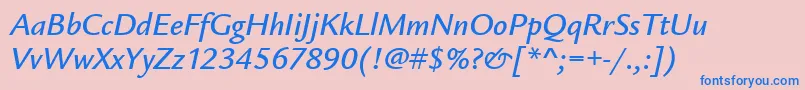 LegacySansMdItcTtMediumita Font – Blue Fonts on Pink Background