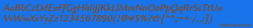 LegacySansMdItcTtMediumita Font – Brown Fonts on Blue Background