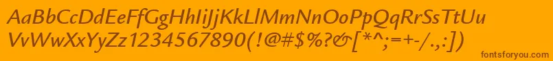 LegacySansMdItcTtMediumita Font – Brown Fonts on Orange Background