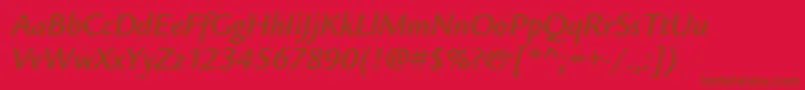 LegacySansMdItcTtMediumita Font – Brown Fonts on Red Background