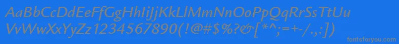 LegacySansMdItcTtMediumita Font – Gray Fonts on Blue Background