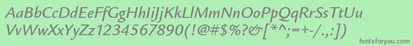 LegacySansMdItcTtMediumita Font – Gray Fonts on Green Background