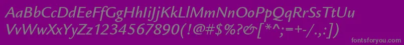 LegacySansMdItcTtMediumita Font – Gray Fonts on Purple Background