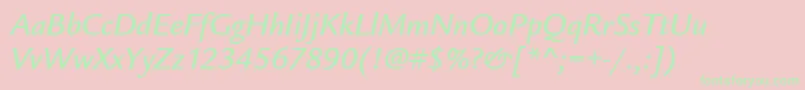LegacySansMdItcTtMediumita Font – Green Fonts on Pink Background