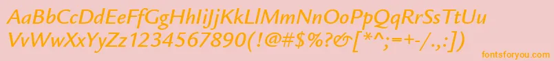 LegacySansMdItcTtMediumita Font – Orange Fonts on Pink Background