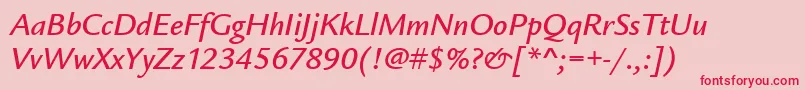 LegacySansMdItcTtMediumita Font – Red Fonts on Pink Background