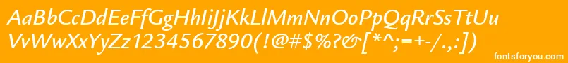 LegacySansMdItcTtMediumita Font – White Fonts on Orange Background