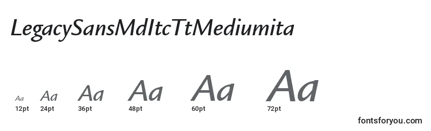 Größen der Schriftart LegacySansMdItcTtMediumita