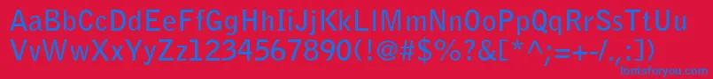 BellGothicBold Font – Blue Fonts on Red Background