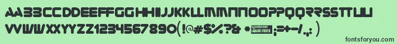 フォントZorque – 緑の背景に黒い文字