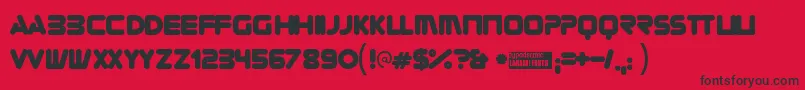 Zorque Font – Black Fonts on Red Background