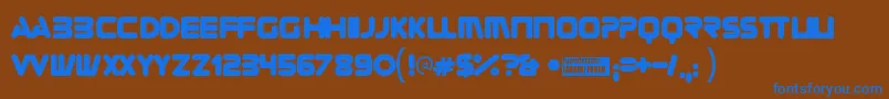Zorque Font – Blue Fonts on Brown Background